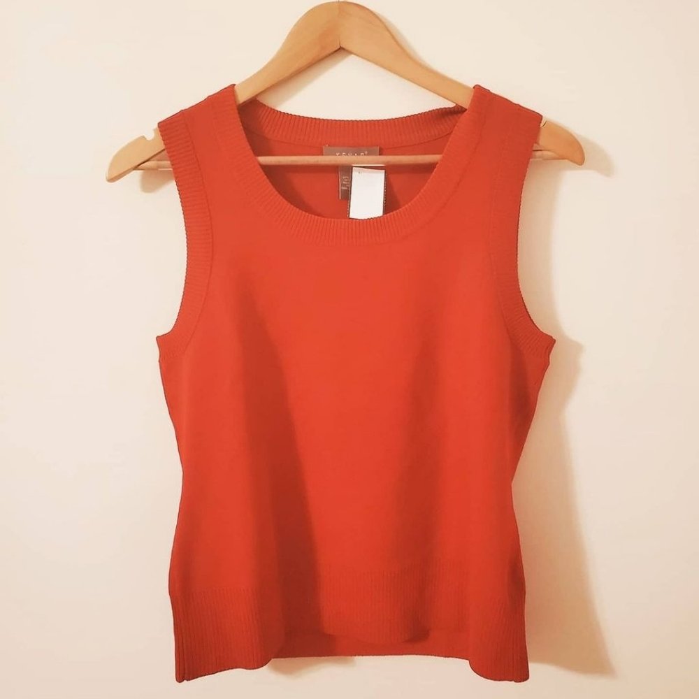 Red Sweater Vest by KENAR Light Viscose Nylone